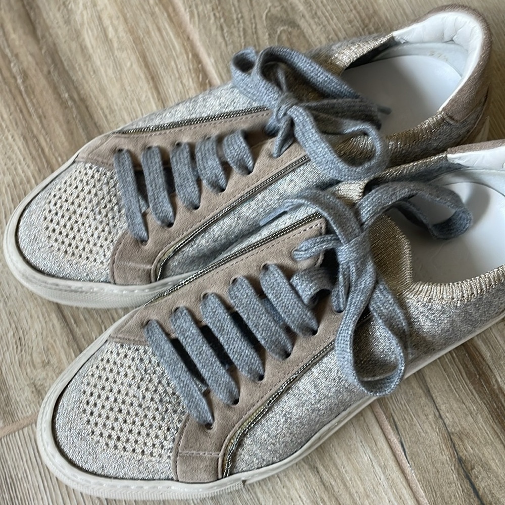 Brunello Cuchinelli Gorgeous Tennis Shoes 37 1/2. EUC - Picture 2 of 8
